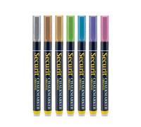 Securit Lot de 7 marqueurs à craie métallique BL-SMA100-V7-MT multicolore petite pointe 1 à 2 mm