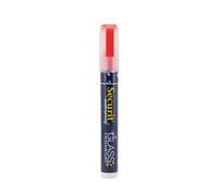 SECURIT - Marqueur à Craie Waterproof - Pointe Biseautée 2-6 mm - Rouge