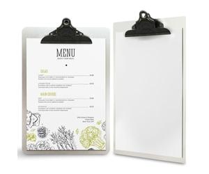 Securit MC-CBA4-MT Porte-menus avec clip en métal, A4, 22,8 cm x 33,2 cm