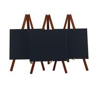 Securit - Mini tableau à craie sur chevalet - Finition laquée - Acajou - Lot de 3 (Import Royaume Uni)