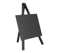Securit® Mini Tripod Ardoise de Table- Bois avec Finition Noir laqué - 24x15cm