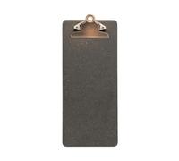 SECURIT - Porte-Addition Clipboard - Fixation à Pince - Pour Café, Bar, Restaurant - Fibre Haute Densité + Acier Inoxydable - Coloris Marron