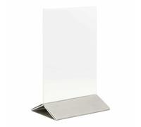 Securit Porte-affiche de table en acrylique avec base en acier - Format A6