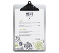 SECURIT Porte-menu à pince, A4, en métal, argent
