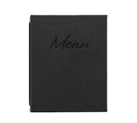 SECURIT - Porte-Menu A4 Signature | A4 - Pour Restaurant, Bar, Café - Double Insert 4 Pages incl. - Similicuir - 315×250mm - Noir