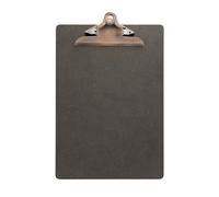 Securit Porte-menu Clipboard A4 – Fixation à pince, Fibre haute densité & Acier inoxydable – Marron