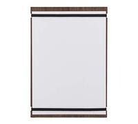 Securit Porte-menu en Bois de Noyer - Bande de Caoutchouc Blanc pour Maintien Des feuilles - A4