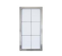 Securit Porte-menu extérieur "Stainless Steel" LED multicolore 6x A4 acier inox
