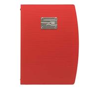 Securit Porte-menu format A4 avec contour fourchettes, plaque avant et 1 pochette double Rouge