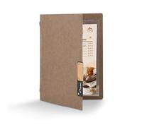 SECURIT Porte-menus Marron Résistant à l'eau 24,9 x 17,5 cm