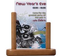 Securit Portes Affiches de Table format A6 Cadre en bois finition laquée teck