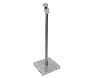 Securit Poteau + Base pour Affichage d'information - Acier Inoxydable - 125 x 40 cm, Acier Inoxydable, 125 x 60 x 16,5 cm