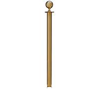 Securit Poteau de barrière classique (sans la base) - Tige à tête ronde - Anneau de connexion en corde à quatre voies