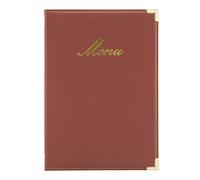 Securit Protège-menu Simili cuir de la Gamme Classique A5, 1 Double Insert Inclus (présente 4 Pages A5)