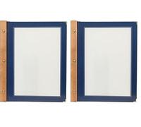 Securit Protège-Menu Wood A4, 2 Double Inserts Inclus (présente 4 Pages A4) (Lot de 2)