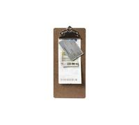 SECURIT - Porte-Addition Clipboard - Fixation à Pince - Pour Café, Bar, Restaurant - Fibre Haute Densité + Acier Inoxydable - Coloris Marron