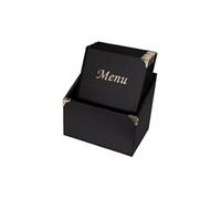 Securit Box Cartes-menu 1er Prix basique - Noir - Contenant 10 Cartes - avec Chacunes 8 Vues