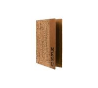 Securit Porte-menu Design Line 1 insert double-face (4 p. A4) Similicuir PU coloris Liège