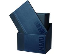 SECURIT Protège-menus Simili Cuir de la Gamme Tendance - A4 (x20) Plus Box, 1 Double Insert Inclus avec Chaque Menu (présente 4 Pages A4)