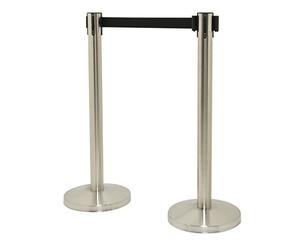 Securit RS-RT-LW-CH Lot de 2 systèmes d'arrêt rétractables Chromé/noir