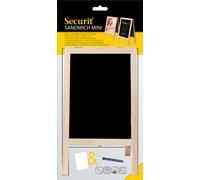 Securit SBS-B-MNI Securit Tableau à craies de table MINI Panneau de trottoir, hêtre
