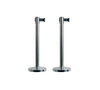 Securit RS-RT-LW-CH Lot de 2 systèmes d'arrêt rétractables Chromé/noir