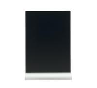 Securit - Ardoise de table Silhouette A4 - Socle en aluminium - Feutre-craie inclus