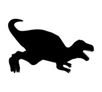 Securit Silhouette Tableau noir mural en forme de dinosaure Noir