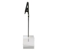 Securit Support acrylique pour étiquettes - support vertical à la base - avec pinces