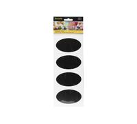 Securit Tableau à craie Sticker Set ovale, noir (1 set)