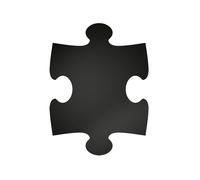 Securit Tableau à craies "PUZZLE XXL" set de 6 pièces noir