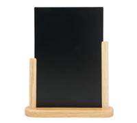 SECURIT - Tableau de Table en Bois de Hêtre Laqué - Pour Restaurants, Hôtels, Cafés, Bars - Double Face - Compact et Portable - Nettoyage Facile - 32x27x7cm