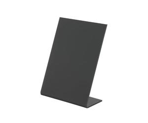 SECURIT - Tableau de Table en L A7 - Couleur Noir | Ardoise Porte-Menu - En Acrylique - Empilable - Pour Café, Bar, Restaurant - 11,5 x 7,5 x 4,5 cm - Lot de 5