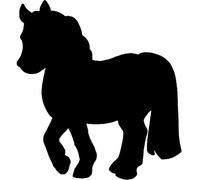 Securit Tableau noir mural en forme de cheval Noir