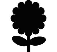 Securit Tableau noir mural en forme de fleur Noir