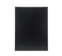 SECURIT - Tableau Noir Mural "Woody" + Marqueur à Craie Liquide - Ardoise Double Face - Cadre en Bois Laqué - 60 x 80 cm - Noir