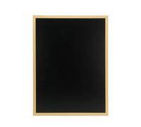 SECURIT - Tableau Noir Mural "Woody" + Marqueur à Craie Liquide - Ardoise Double Face - Cadre en Bois Laqué - 60 x 80 cm - Coloris Teck