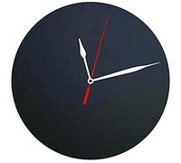 Securit Tableau noir Silhouette Horloge, Plastique, Noir, 29 x 29 x 1.5 cm