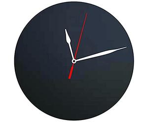 Securit Tableau noir Silhouette Horloge, Plastique, Noir, 29 x 29 x 1.5 cm