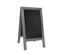 SECURIT - Tableau sur Pied Double Face en Bois - Coloris Gris Vintage