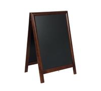 Securit Tableau sur pied 'Deluxe' – Ardoise pour marqueur à craie liquide 55×85 cm Noyer