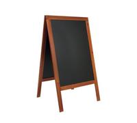 SECURIT - Tableau sur Pied en Bois de Pin Woody - Ardoise pour Marqueur à Craie Liquide - pour Restaurant, Bar, Café Boutique - 69 x 125 cm - Noir