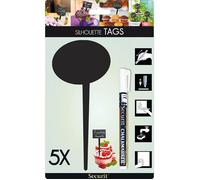 Securit Ardoise silhouette Bulle 5 unités + 1 feutre craie liquide Multicolore G