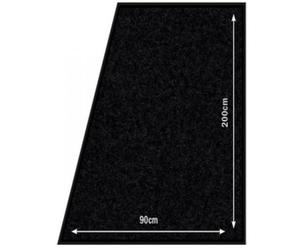 Securit Tapis d'entrée anti-salissures 90x200 cm noir - Polyester PVC anti-dérapant