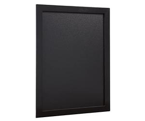 Securit Woody Ardoise - Bois Finition Laqué - Feutre-Craie Blanc + Kit de Montage Inclus - 30x40cm