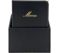 SecuritCarte Menu simili cuir de la gamme Classique A4 (x20) plus BOX, 1 double insert inclus avec chaque menu (présente 4 pages A4) Securit G