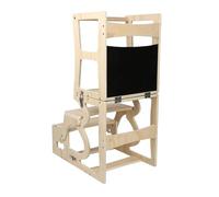 Sécurité Anti-Bascule & Design en Bois Robuste pour Cuisine, Salle de Bain et Espace Enfantr, Multifonction 3 en 1 Tour d Observation Pliable, Tour d'apprentissage à partir de 1an-87 x 57 x 39 cm