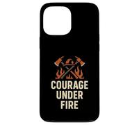 Sécurité au Travail | Courage sous Le feu | Cadeau de Jour de la sécurité Incendie Coque pour iPhone 13 Pro Max