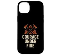 Sécurité au Travail | Courage sous Le feu | Cadeau de Jour de la sécurité Incendie Coque pour iPhone 14 Plus