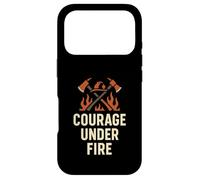 Sécurité au Travail | Courage sous Le feu | Cadeau de Jour de la sécurité Incendie Coque pour iPhone 17 Pro